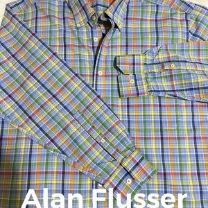 Men’s Alan flusser casual dress shirt L/S